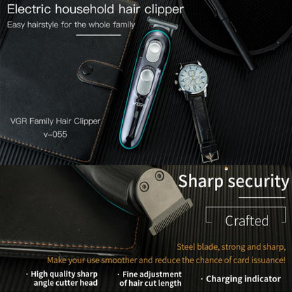VGR V-055 10W USB Electric Household Hair Clipper(Black) by VGR