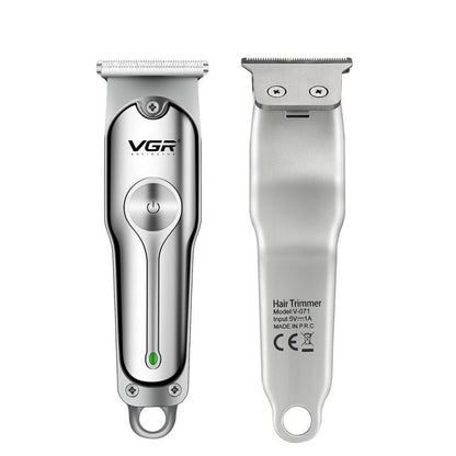 VGR V-071 5W Carbon Steel Blade USB Electric Hair Clipper(Silver) by VGR