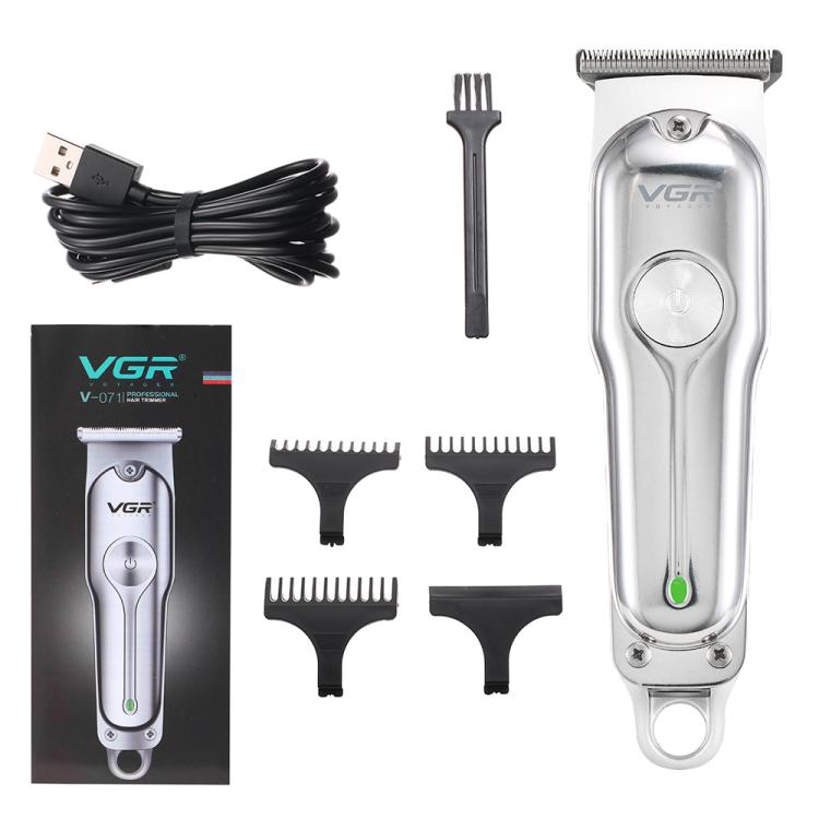 VGR V-071 5W Carbon Steel Blade USB Electric Hair Clipper(Silver) by VGR