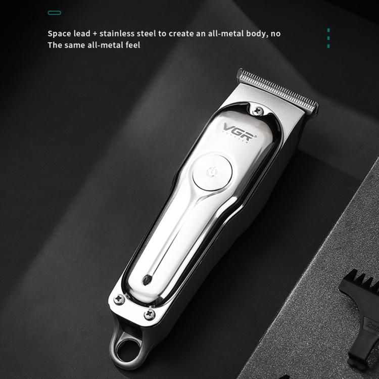 VGR V-071 5W Carbon Steel Blade USB Electric Hair Clipper(Silver) by VGR