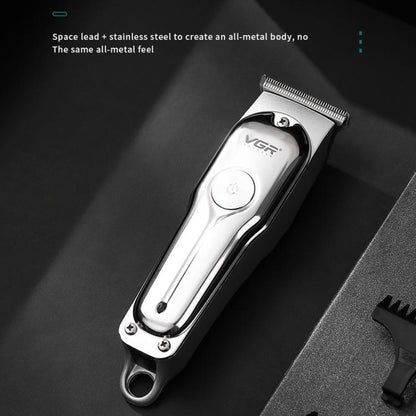 VGR V-071 5W Carbon Steel Blade USB Electric Hair Clipper(Silver) by VGR