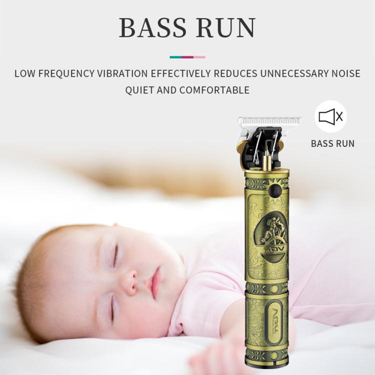 VGR V-085 Vintage Hairstyles Carving USB Electric Hair Clipper(Gold) by VGR