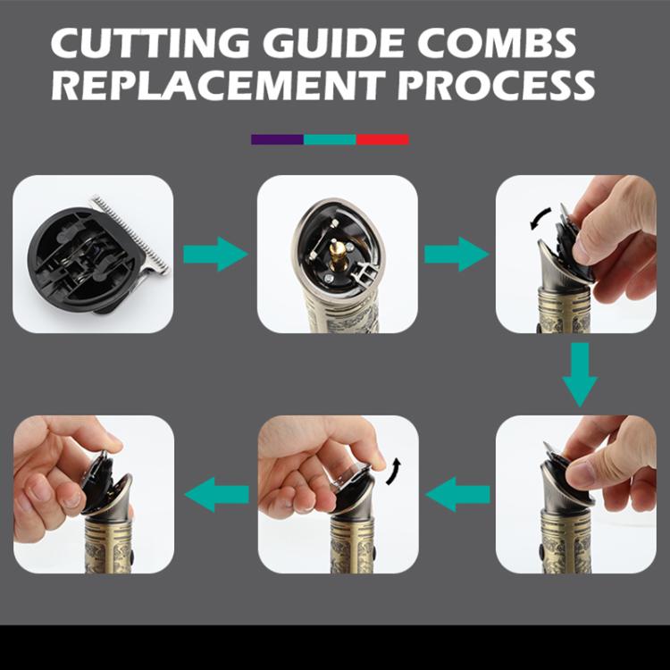 VGR V-106 6-in-1 Digital Display Electric Hair Clipper Kit(Gold) by VGR