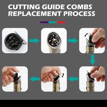 VGR V-106 6-in-1 Digital Display Electric Hair Clipper Kit(Gold) by VGR