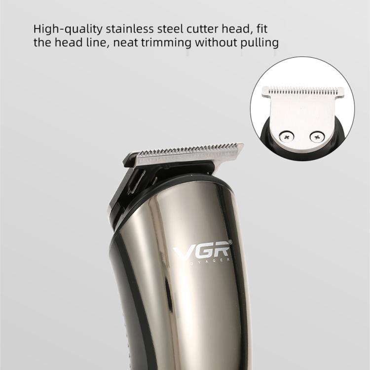 VGR V-107 11-in-1 IPX6 Digital Display Electric Hair Clipper Kit(Gold) by VGR