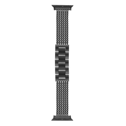 For Apple Watch 46mm / 49mm / 45mm / 44mm 6-Chain Stainless Steel Watch Band(Black) by bashfashion