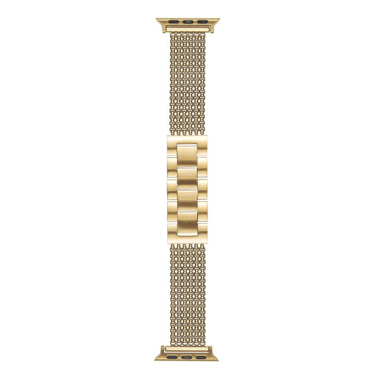 For Apple Watch 46mm / 49mm / 45mm / 44mm 6-Chain Stainless Steel Watch Band(Gold) by bashfashion