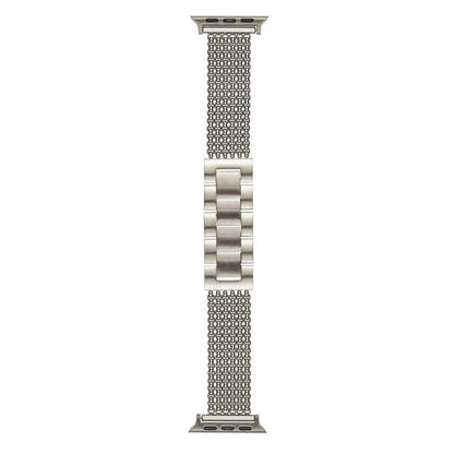 For Apple Watch 42mm / 41mm / 40mm / 38mm 6-Chain Stainless Steel Watch Band(Starlight) by bashfashion