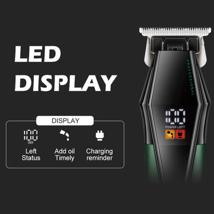VGR V-677 LED Digital Display Electric Hair Clipper & Trimmer Set(Green) by VGR