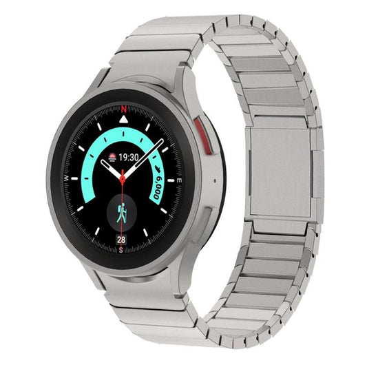 For Samsung Galaxy Watch 4 / 5 / 6 / 7 One Bead Magnetic Buckle Stainless Steel Watch Band(Titanium Color) by bashfashion