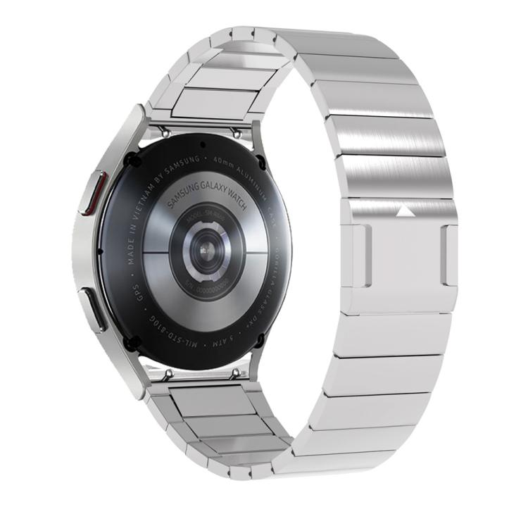 For Samsung Galaxy Watch 4 / 5 / 6 / 7 One Bead Magnetic Buckle Stainless Steel Watch Band(Silver) by bashfashion