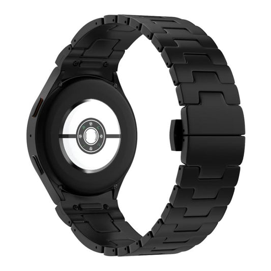 For Samsung Galaxy Watch 7 / 6 / 5 / 4 Quick Release Button H Shaped Stainless Steel Watch Band(Black) by bashfashion