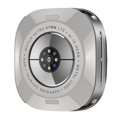 For Samsung Galaxy Watch Ultra 47mm / Ultra 2025 Aluminum Alloy Metal PC Watch Protective Cover(Grey Orange) by bashfashion