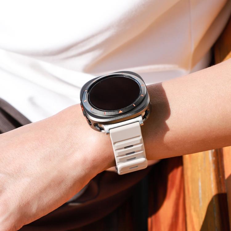 For Samsung Galaxy Watch Ultra 47mm / Ultra 2025 Aluminum Alloy Metal PC Watch Protective Cover(Grey Orange) by bashfashion