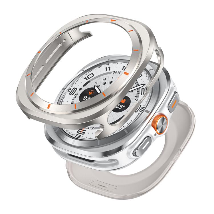 For Samsung Galaxy Watch Ultra 47mm / Ultra 2025 Aluminum Alloy Metal PC Watch Protective Cover(Titanium Orange) by bashfashion