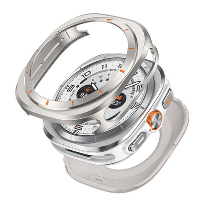 For Samsung Galaxy Watch Ultra 47mm / Ultra 2025 Aluminum Alloy Metal PC Watch Protective Cover(Titanium Orange) by bashfashion