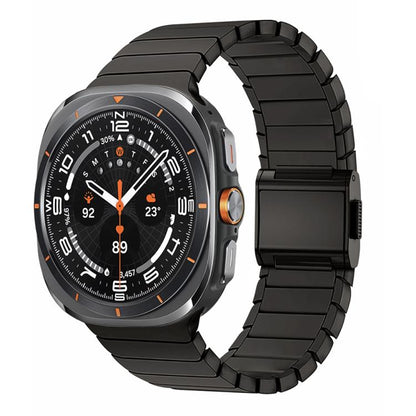 For Samsung Galaxy Watch Ultra 47mm / Ultra 2025 Bamboo Norman Buckle Stainless Steel Watch Band(Slate) by bashfashion