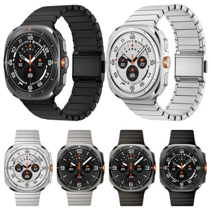 For Samsung Galaxy Watch Ultra 47mm / Ultra 2025 Bamboo Norman Buckle Titanium Alloy Watch Band(Black) by bashfashion