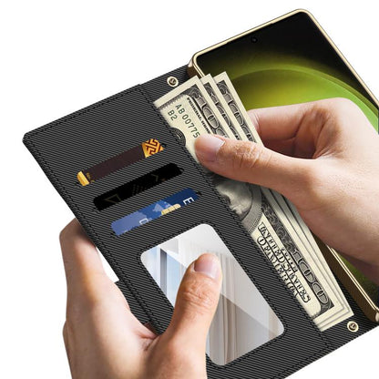 For Samsung Galaxy S23 Ultra 5G GKK Plating Diamond Texture Leather Phone Case With Crossbody Chain(Titanium Gray) by GKK