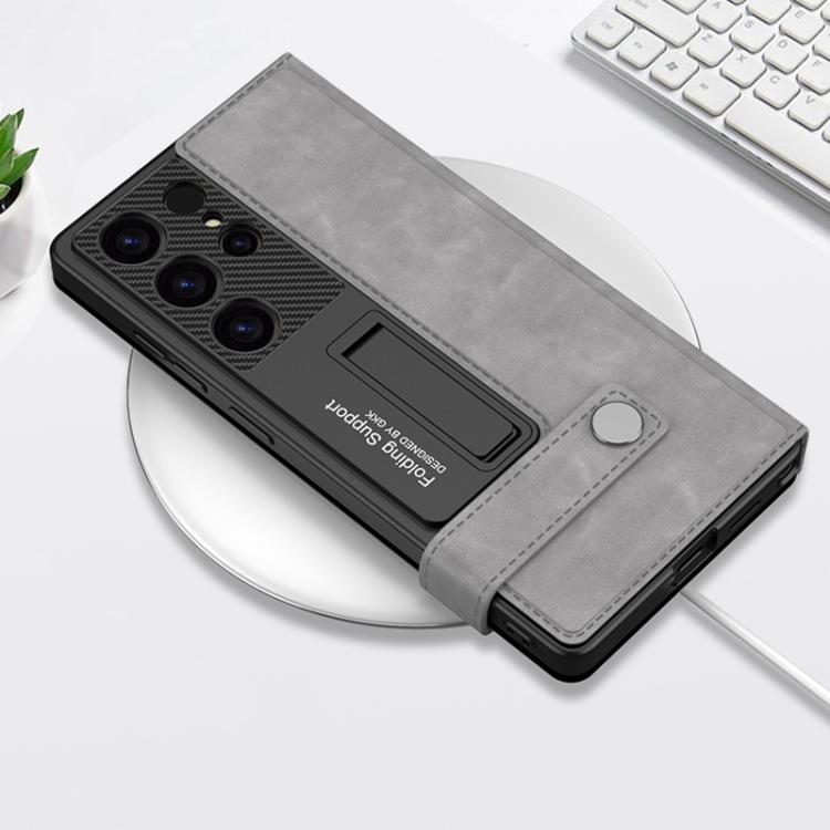 For Samsung Galaxy S25 Ultra 5G GKK Flip Wallet Leather Phone Case, Frosted Series, Not Included Pen(Frosted Green) by GKK