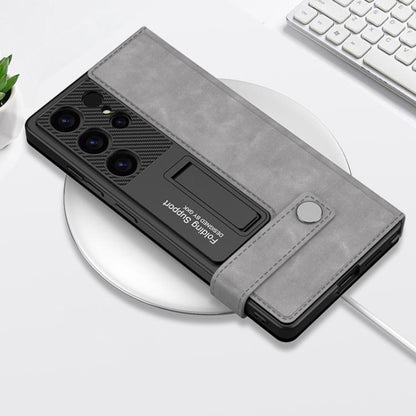 For Samsung Galaxy S25 Ultra 5G GKK Flip Wallet Leather Phone Case, Frosted Series, Not Included Pen(Frosted Green) by GKK