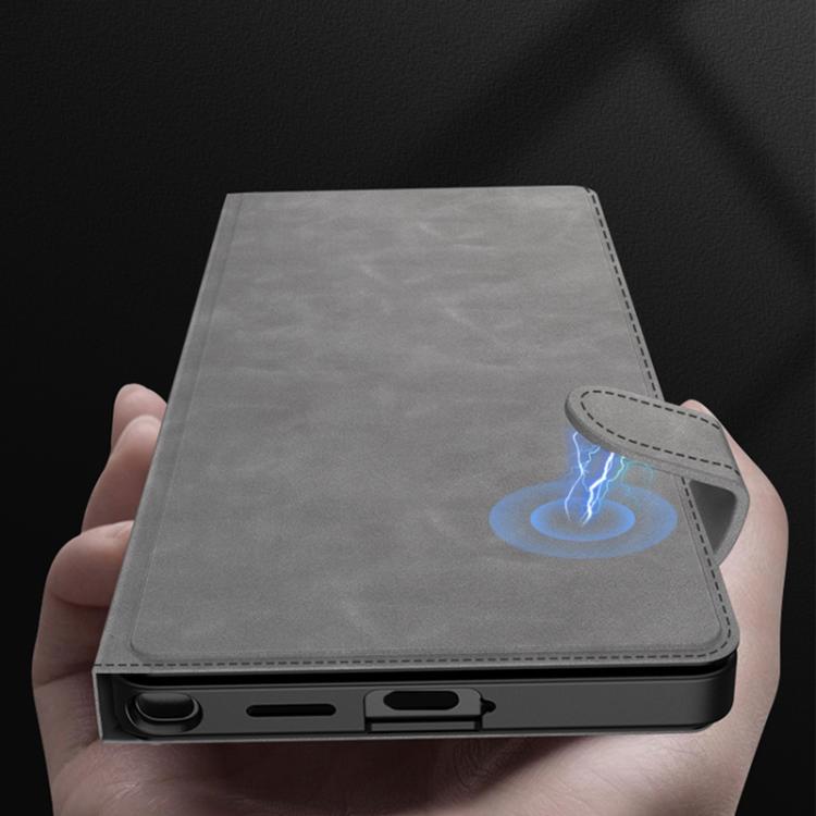 For Samsung Galaxy S25 Ultra 5G GKK Flip Wallet Leather Phone Case, Frosted Series, Not Included Pen(Frosted Green) by GKK