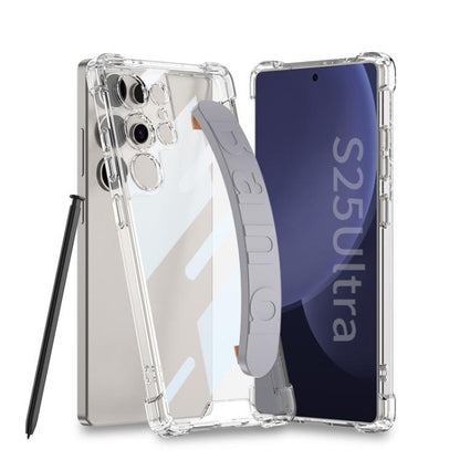 For Samsung Galaxy S25 Ultra 5G GKK Airbag Silicone Wristband Phone Case, Not Included Pen(Gray) by GKK