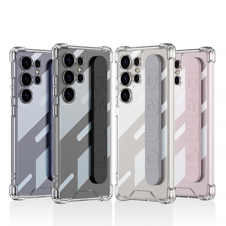 For Samsung Galaxy S25 Ultra 5G GKK Airbag Silicone Wristband Phone Case, Not Included Pen(Gray) by GKK