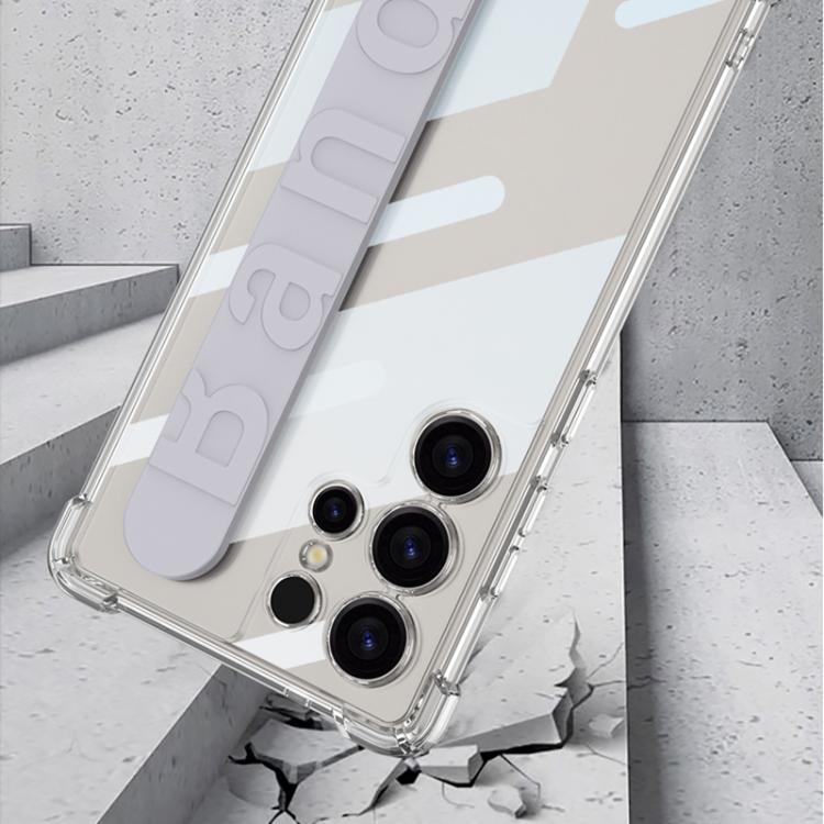 For Samsung Galaxy S25 Ultra 5G GKK Airbag Silicone Wristband Phone Case, Not Included Pen(Gray) by GKK