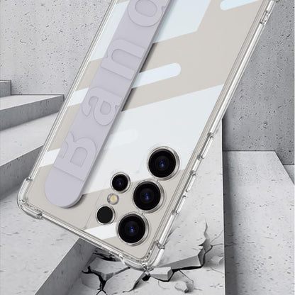 For Samsung Galaxy S25 Ultra 5G GKK Airbag Silicone Wristband Phone Case, Not Included Pen(Gray) by GKK