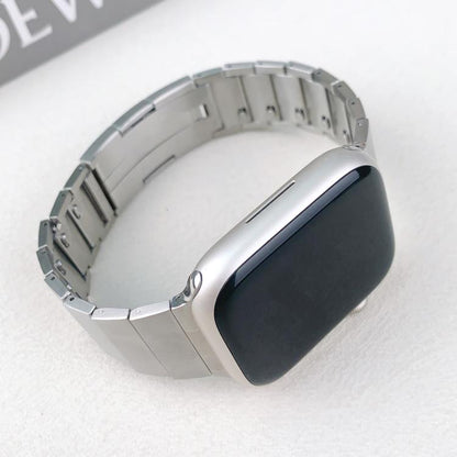 For Apple Watch 46mm / 49mm / 45mm / 44mm Single Bead Side-removable Stainless Steel Watch Band(Silver) by bashfashion