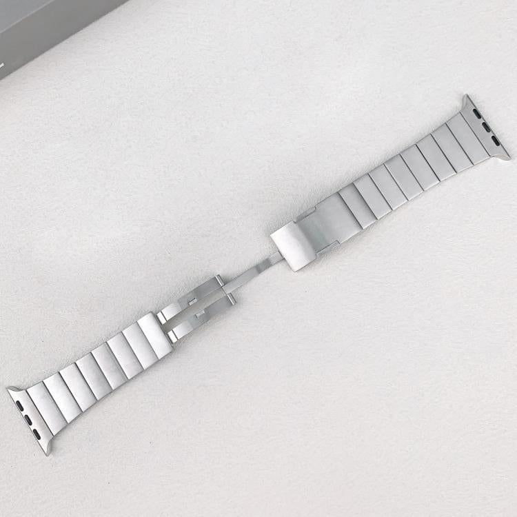 For Apple Watch 42mm / 41mm / 40mm / 38mm Single Bead Side-removable Stainless Steel Watch Band(Silver) by bashfashion