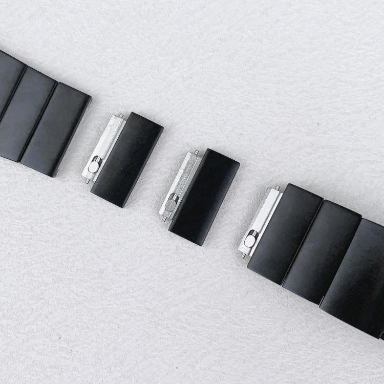 For Apple Watch 46mm / 49mm / 45mm / 44mm Single Bead Side-removable Stainless Steel Watch Band(Black) by bashfashion
