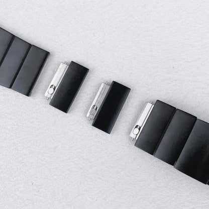 For Apple Watch 46mm / 49mm / 45mm / 44mm Single Bead Side-removable Stainless Steel Watch Band(Black) by bashfashion