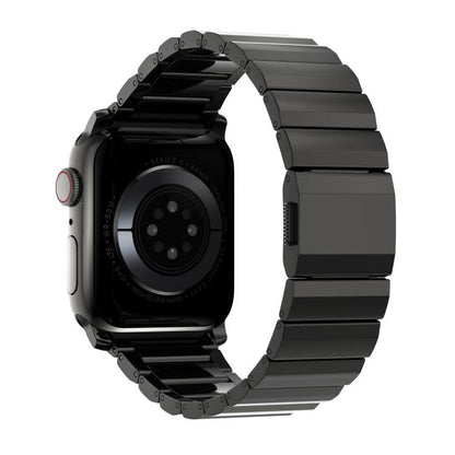 For Apple Watch 46mm / 49mm / 45mm / 44mm Norman Clasp One-Bead Stainless Steel Watch Band(Black) by bashfashion