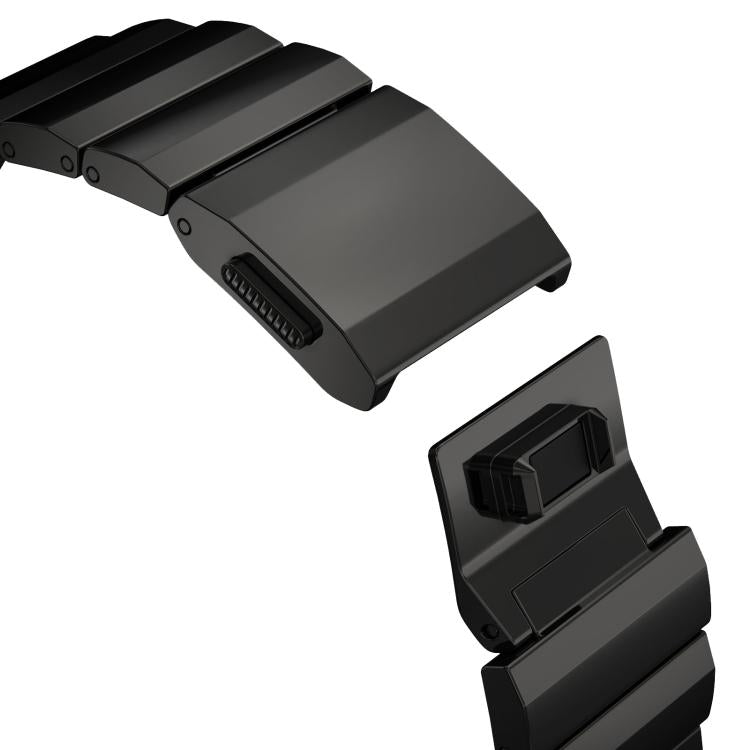 For Apple Watch 46mm / 49mm / 45mm / 44mm Norman Clasp One-Bead Stainless Steel Watch Band(Black) by bashfashion