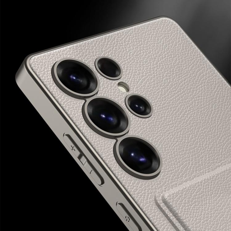 For Samsung Galaxy S25 Ultra 5G GKK Ultra-thin Leather Card Slots Phone Case With Magnetic Holder(Carbon Fiber Texture) by GKK