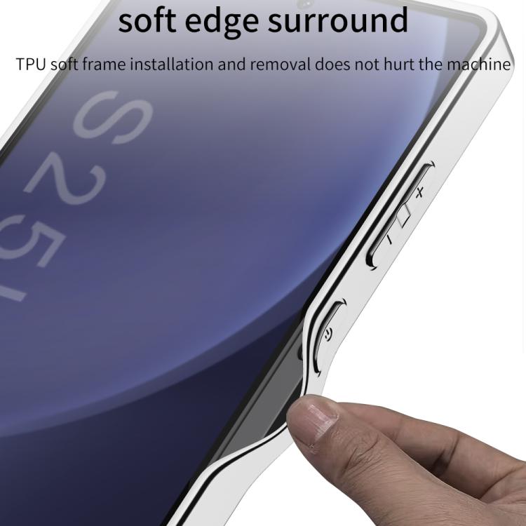 For Samsung Galaxy S25 Ultra 5G GKK Plating TPU + Leather Full Coverage Phone Case(White) by GKK