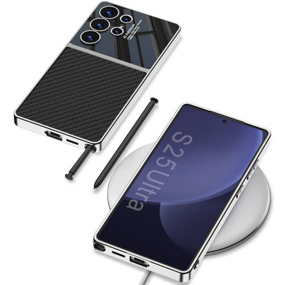 For Samsung Galaxy S25 Ultra 5G GKK Plating TPU + Leather Full Coverage Phone Case(White) by GKK