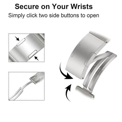 For Apple Watch 46mm / 49mm / 45mm / 44mm Integrated I-Shaped Quick Release Titanium Alloy Watch Band(Silver) by bashfashion