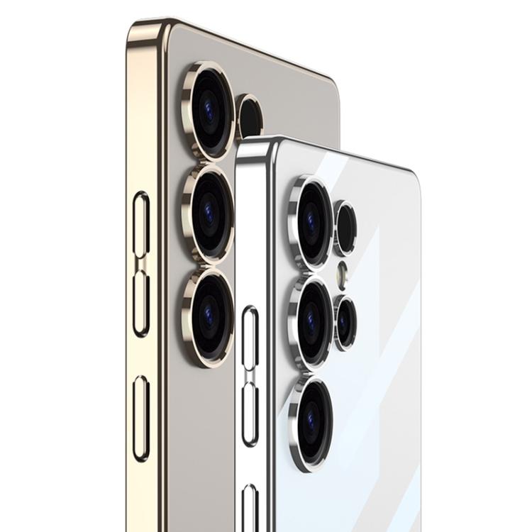 For Samsung Galaxy S25 Ultra 5G GKK Plating Transparent PC Phone Case, Not Included Pen(Black) by GKK