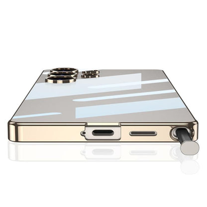 For Samsung Galaxy S25 Ultra 5G GKK Plating Transparent PC Phone Case, Not Included Pen(Black) by GKK