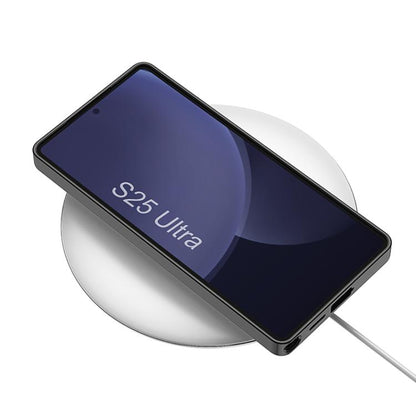 For Samsung Galaxy S25 Ultra 5G GKK Metal Paint Skin Feel Leather Crad Bag MagSafe Phone Case With Holder(Purple) by GKK