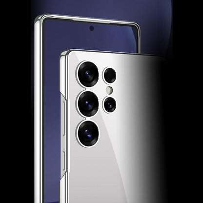 For Samsung Galaxy S25 Ultra 5G GKK Triumph Phantom Clear Full Coverage Phone Case with Holder(Black) by GKK