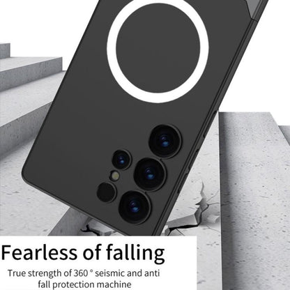 For Samsung Galaxy S25 Ultra 5G GKK Mortise-Tenon Connection Contrast Color Magnetic Phone Case(Black) by GKK