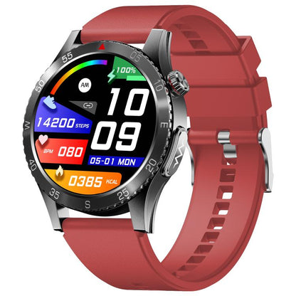 H9 1.43 inch Silicone Strap ECG Smart Watch Supports Bluetooth Calls/Smart Voice Assistant(Red) by bashfashion