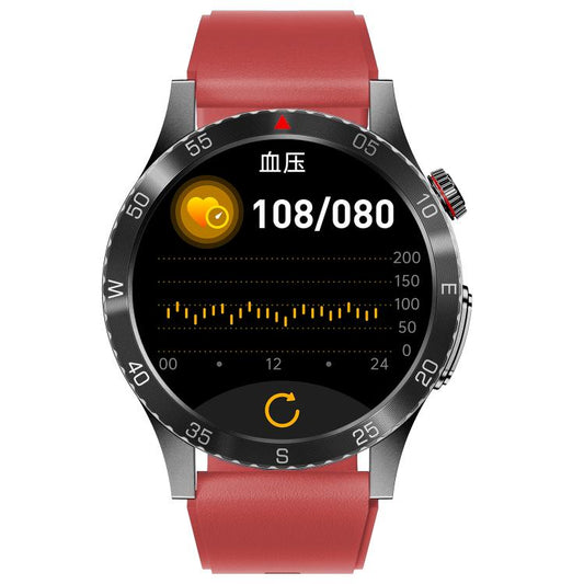 H9 1.43 inch Silicone Strap ECG Smart Watch Supports Bluetooth Calls/Smart Voice Assistant(Red) by bashfashion