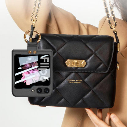 For Samsung Galaxy Z Flip6 GKK Integrated Ultra-thin Leather Phone Case with Ring Holder(Purple) by GKK