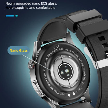 H9 1.43 inch Steel Strap ECG Smart Watch Supports Bluetooth Calls/Smart Voice Assistant(Black) by bashfashion