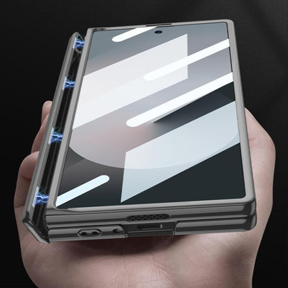 For Samsung Galaxy Z Fold6 GKK Integrated Magnetic Phantom Hinge Phone Case with Holder(Pink) by GKK